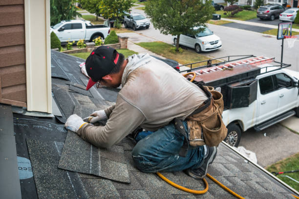 Professional Roof Replacement technician working in Brutus, MI